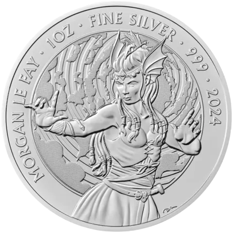 1 ounce Silver Coin - Myths and Legends - Morgan Le Fay 2024