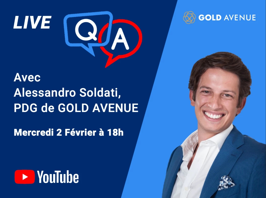 GOLD AVENUE CEO Alessandro Soldati with a blue background