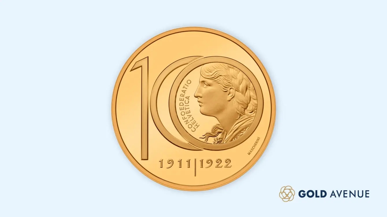 Swissmint Issues a New Limited-Edition Vreneli Coin to commemorate the last minting of the famous 10-Swiss Franc Vreneli coin in 1922.