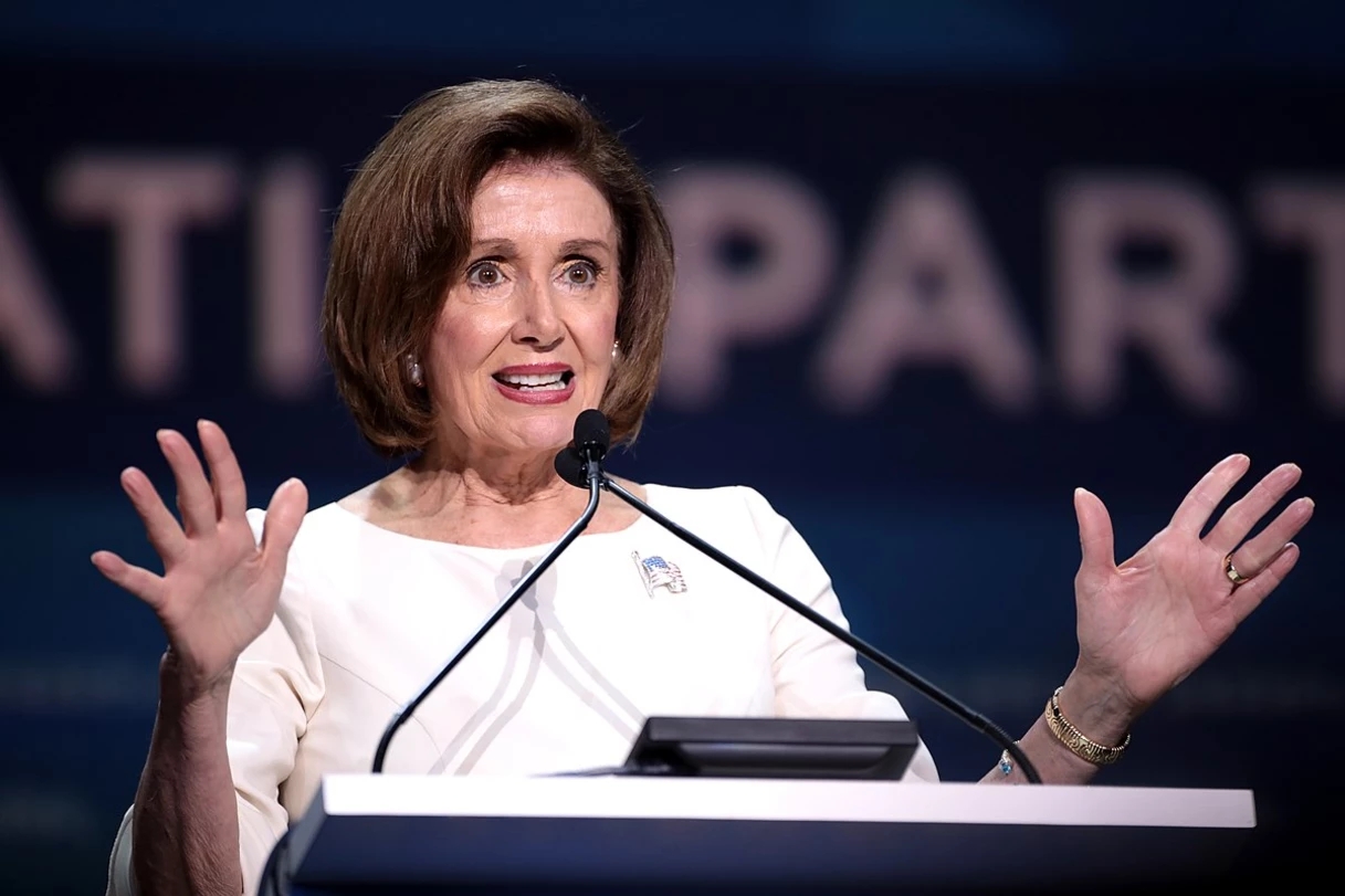 Nancy Pelosi speaks at a press conference after her controversial visit to Taiwan that infuriated China and pushed it into launching 3-day military drills in the Taiwan Strait. 