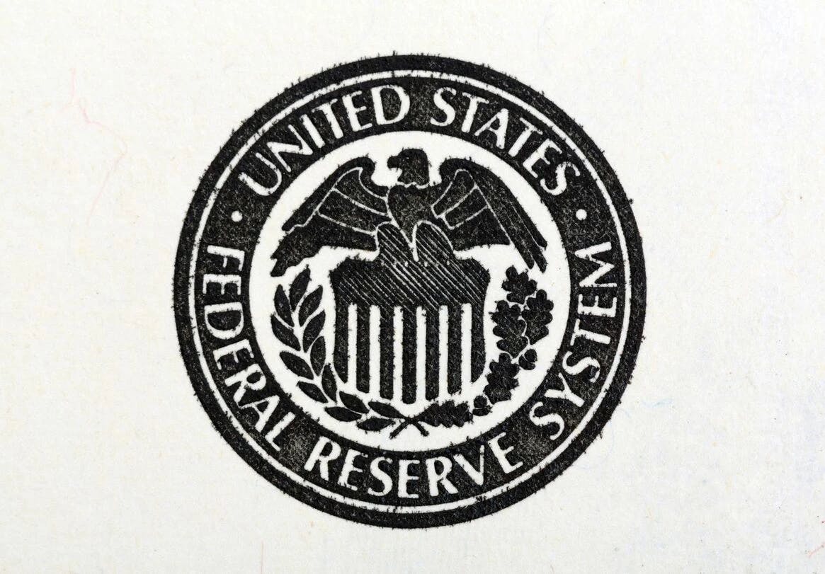 Das Emblem des Federal Reserve Systems der Vereinigten Staaten
