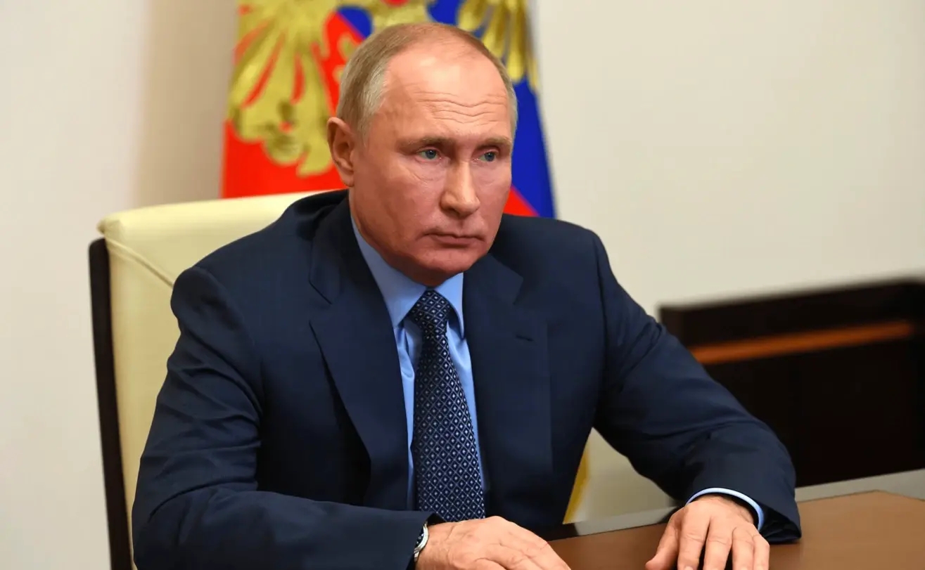 Russian President Vladimir Putin at a government meeting