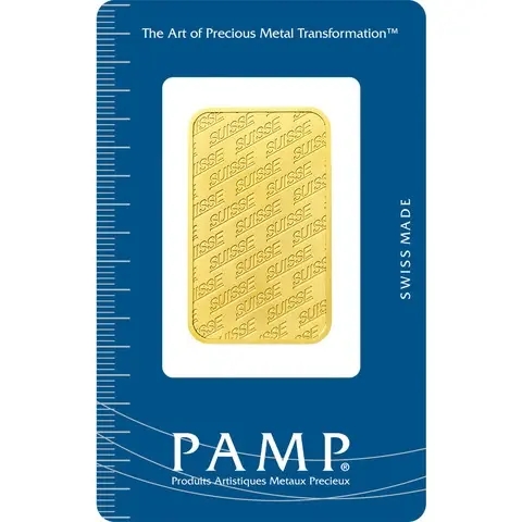Lingot d'or pur 1 once 999.9 - 1ère édition PAMP Suisse
