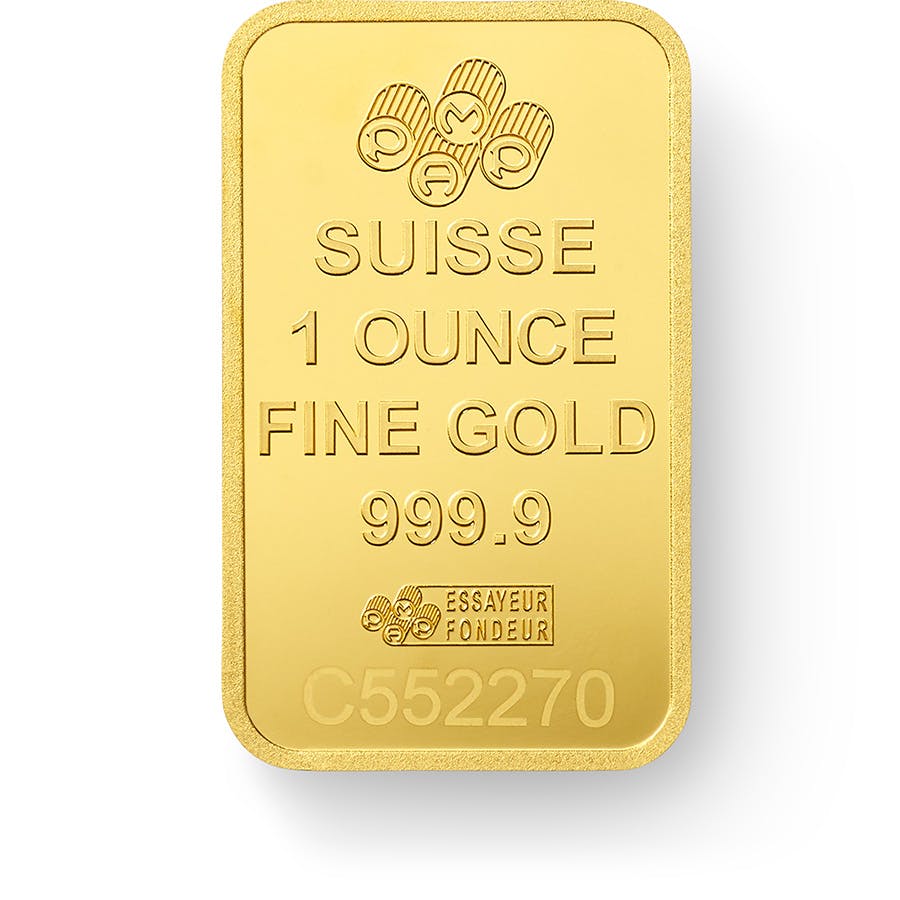 investir dans l'or, 1 once Lingotin, Lingot d'or pur Lady Fortuna - PAMP Suisse - Back