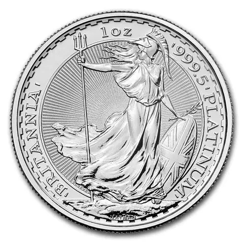 1 oz Fine Platinum Coin 999.5 - Britannia BU Mixed Years