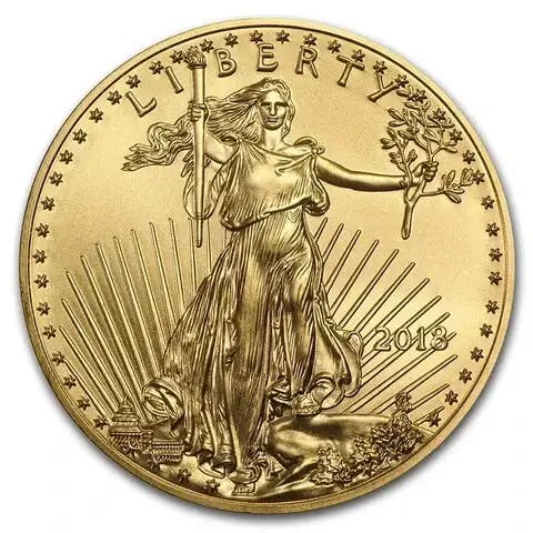 1/10 ounce Gold Coin - American Eagle BU 2018