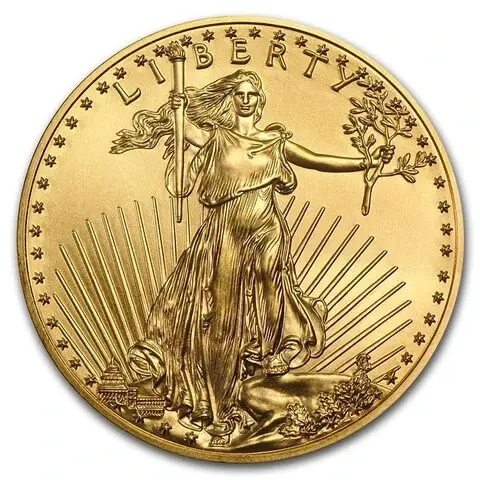 1 oncia moneta d'oro puro 916.7  - American Eagle BU Anni Misti