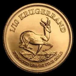 Kaufen Sie Gold, 1/10 Unze Feingoldmünze Krugerrand - South Africa Mint - Front Kaufen Sie 1/10 Unze Feingoldmünze Krugerrand - South Africa Mint - Front