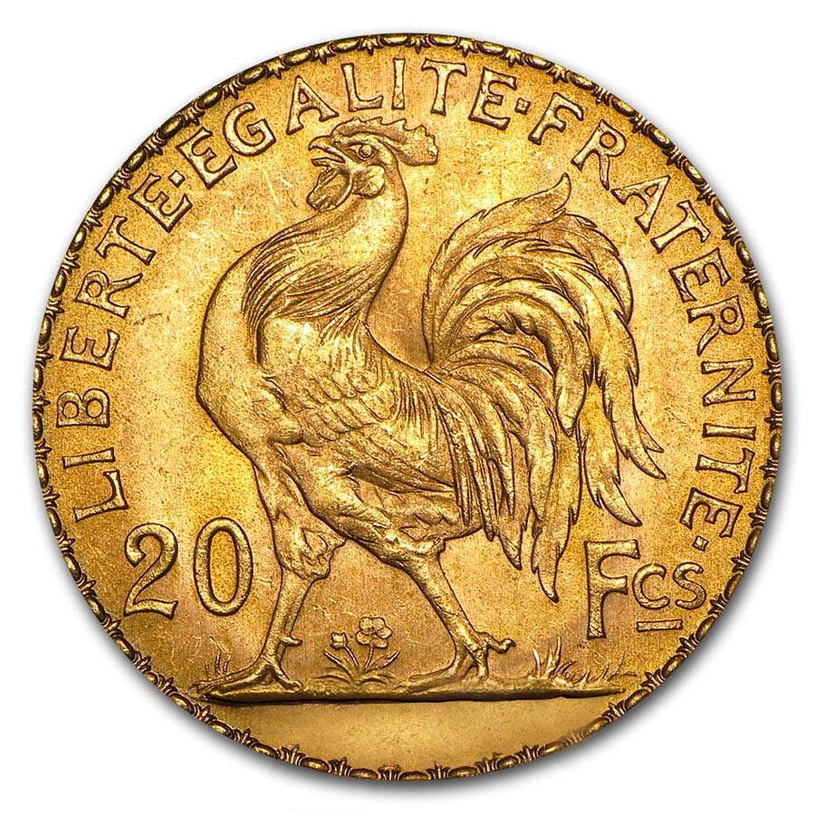investir dans l'or 20 French Francs Napoléon - French Mint - Back