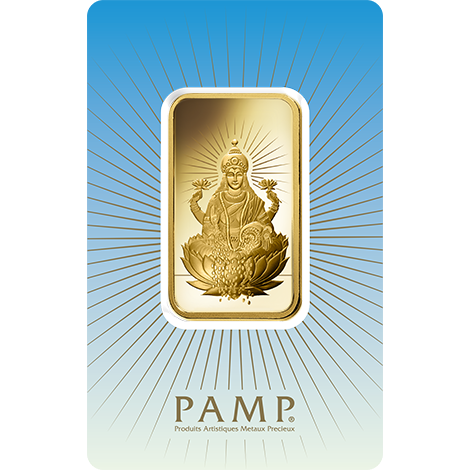 Investire in 1 oncia d'oro puro Lakshmi - PAMP Svizzera - Pack Front