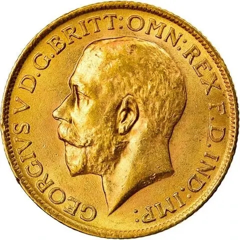 Moneta d'oro puro 916.7 - Sterlina Re Giorgio V