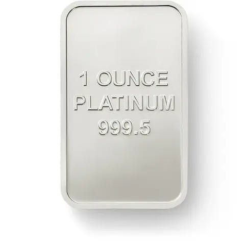 1 oz Fine Platinum Bar VAT-Free 999.5