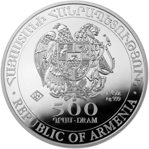 1 oz. Silbermünze - Arche Noah Armenien