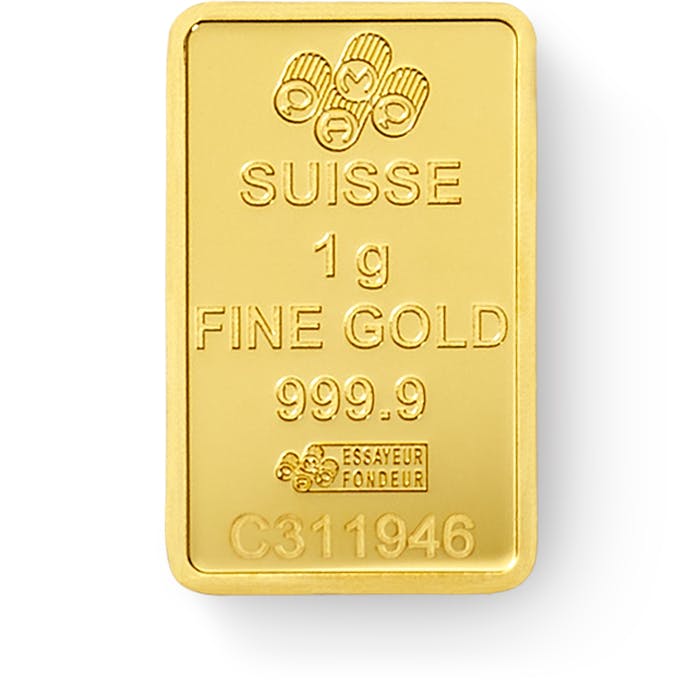 investir dans l'or, 1 gramme Lingotin, Lingot d'or pur Lady Fortuna - PAMP Suisse - Back