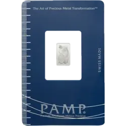 1 gramme lingotin de platine - PAMP Suisse Lady Fortuna 1 gramme lingotin de platine - PAMP Suisse Lady Fortuna