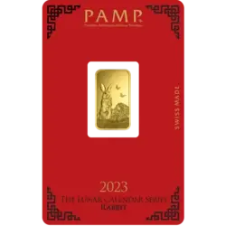 5 grammes Lingotin d'Or - PAMP Suisse Lunar Lapin 5 grammes Lingotin d'Or - PAMP Suisse Lunar Lapin