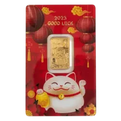 5 gram Fine Gold Bar 999.9 - PAMP Suisse Good Luck Chinese New Year  5 gram Fine Gold Bar 999.9 - PAMP Suisse Good Luck Chinese New Year