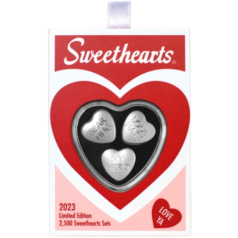 Lingotti d’argento Sweethearts Candy PAMP Suisse in edizione limitata