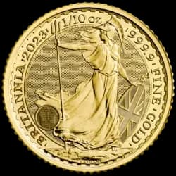 1/10 once Pièce d'Or - Britannia Charles III 2023 1/10 once Pièce d'Or - Britannia Charles III 2023