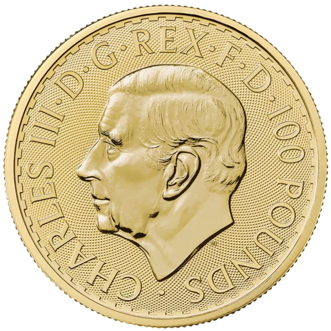 1 oz Fine Gold Coin 999.9 - Britannia Charles III Mixed Years BU 