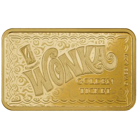 5 grammes lingot d'or pur 999.9 - Willy Wonka ®