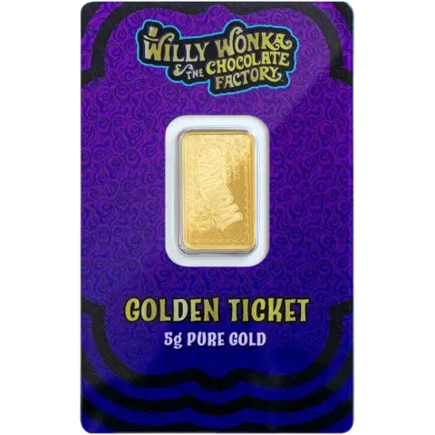 5 gram Fine Gold Bar 999.9 - Willy Wonka ®