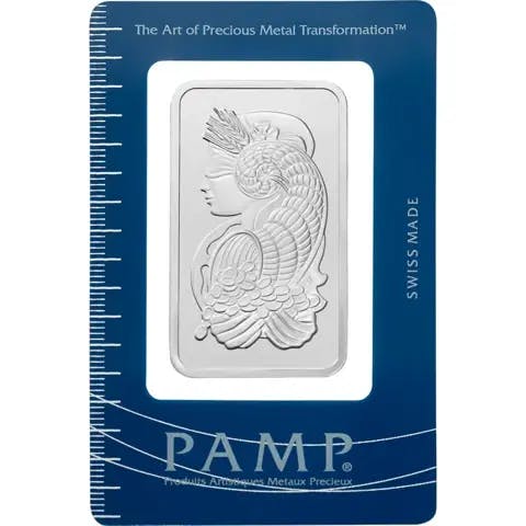 1 oz Silver Bar - PAMP Suisse Lady Fortuna