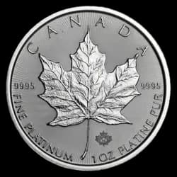 1 once Pièce de Platine - Maple Leaf BU - Années Mixtes 1 once Pièce de Platine - Maple Leaf BU - Années Mixtes