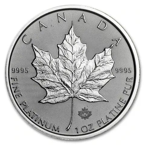 1 ounce Platinum Coin - Maple Leaf BU