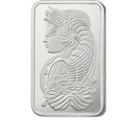 5 ounce Silver Bar - PAMP Suisse Lady Fortuna