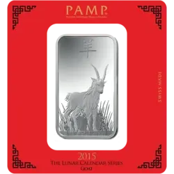 100 grammi Lingottino d'Argento - PAMP Suisse Capra Lunare 100 grammi Lingottino d'Argento - PAMP Suisse Capra Lunare
