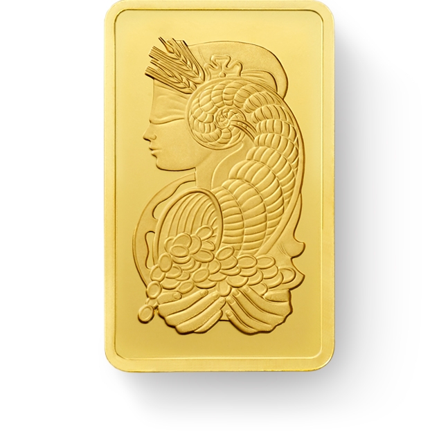 Purchase 1 gram Fine gold Lady Fortuna - PAMP Swiss - Front