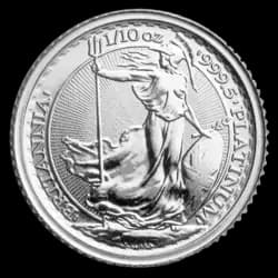 1/10 oncia Moneta di Platino - Britannia BU - Anni Misti 1/10 oncia Moneta di Platino - Britannia BU - Anni Misti