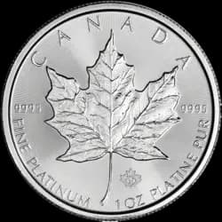 1 once Pièce de Platine - Maple Leaf  Elizabeth II 2023 1 once Pièce de Platine - Maple Leaf  Elizabeth II 2023