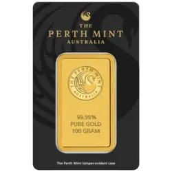 100 gram Gold Bar - The Perth Mint 100 gram Gold Bar - The Perth Mint