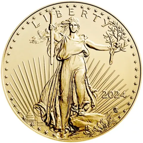 1/4 oncia moneta d'oro - American Eagle 2024