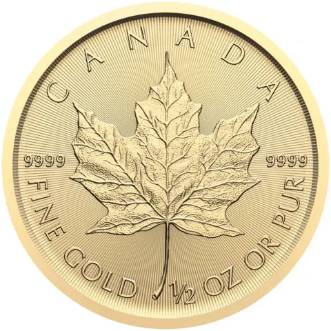 1/2 oz Gold Coin - Maple Leaf Charles III 2024