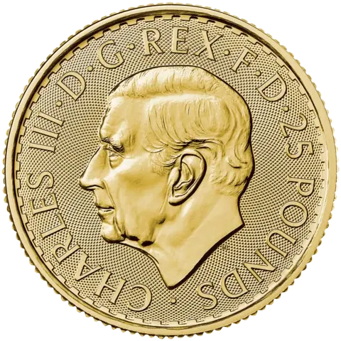 1/4 oncia moneta d’oro - Britannia Carlo III 2023