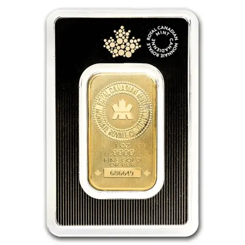 1 once lingotin d'or - The Royal Canada Mint 
