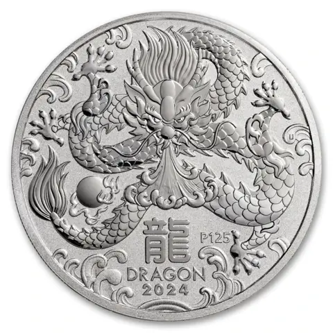 1 ounce Silver Coin - Australia Lunar Dragon 2024