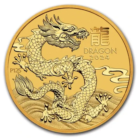 1 oz Gold Coin - Australia Lunar Dragon 2024