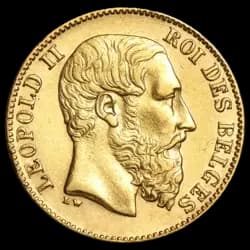 20 Franken Goldmünze - Leopold II - Gemischte Jahrgänge  20 Franken Goldmünze - Leopold II - Gemischte Jahrgänge