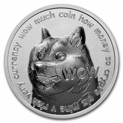 1 ounce Silver Round - Dogecoin