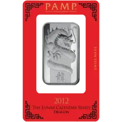 1 oncia Lingottino d'Argento - PAMP Suisse Drago Lunare 1 oncia Lingottino d'Argento - PAMP Suisse Drago Lunare