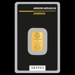5 grammes lingotin d'or - Argor-Heraeus 5 grammes lingotin d'or - Argor-Heraeus