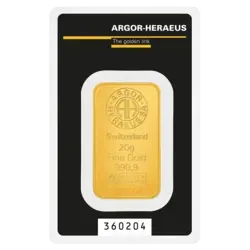 Lingote de oro de 20 gramos - Argor-Heraeus - serie Kinebar Lingote de oro de 20 gramos - Argor-Heraeus - serie Kinebar