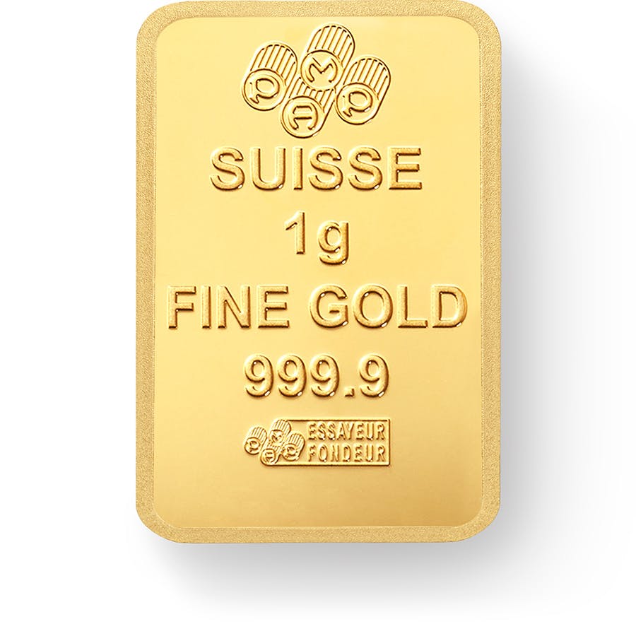 investir dans l'or, 12x1 gramme Lingotin, Lingot d'or pur Lady Fortuna - PAMP Suisse - Back