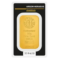 50 Gramm Goldbarren - Argor-Heraeus 50 Gramm Goldbarren - Argor-Heraeus