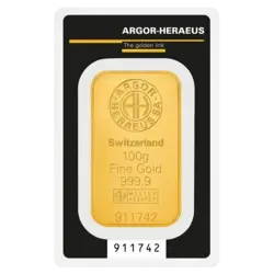 100 Gramm Goldbarren - Argor-Heraeus 100 Gramm Goldbarren - Argor-Heraeus