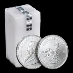 Tubo di 25 Monete Krugerrand d’Argento (Anni Misti) Tubo di 25 Monete Krugerrand d’Argento (Anni Misti)